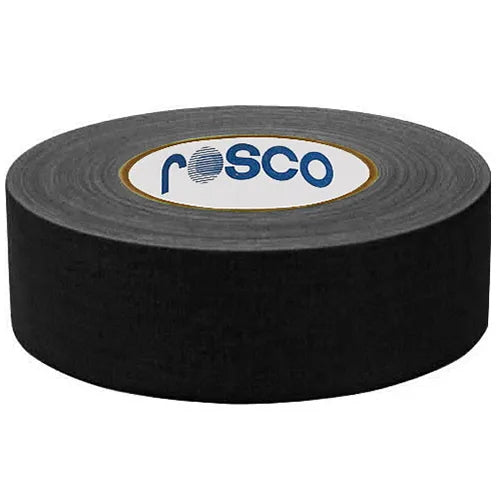 Rosco GaffTac 2 inch matte black gaffer tape roll, 48mm x 50m