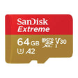 SanDisk Extreme microSDXC Memory Card UHS-I 4K Class 10 w/ Adapter 64GB