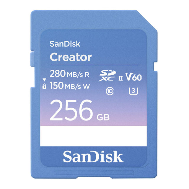 SanDisk Creator Series UHS-II SDXC V60 C10 U3 256GB