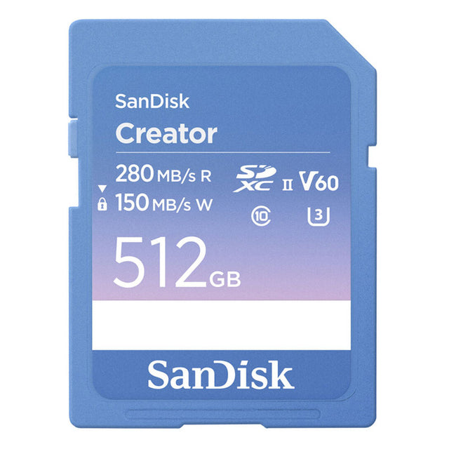 SanDisk Creator Series UHS-II SDXC V60 C10 U3 512GB