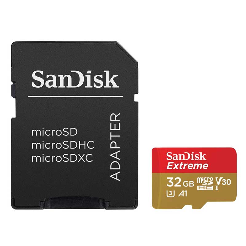 SanDisk Extreme microSDHC Memory Card Class 10 With Adapter 32GB