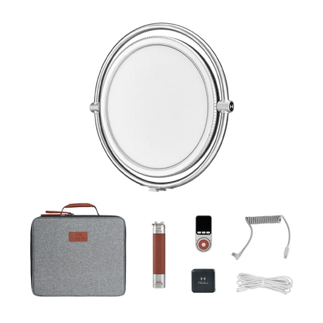 Harlowe Sol 40W LED panel light kit with case, grip, remote, and cables.