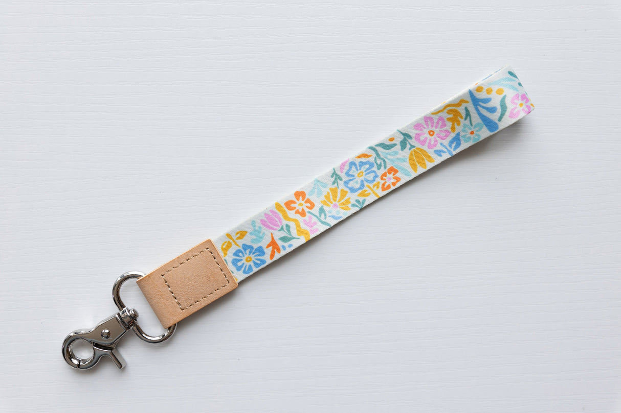 Summer Floral Wristlet Keychain