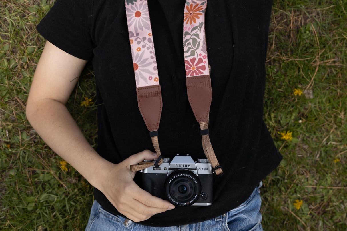 Sunset Floral Camera Strap