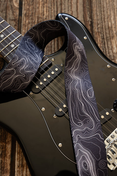 Topographic Map Guitar Strap