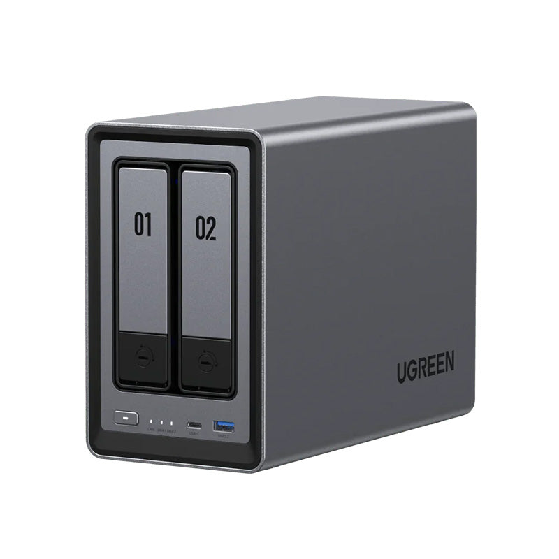 UGREEN NASync DXP2800 2-Bay NAS with Intel N100 Quad-Core CPU (Up to 3.4GHz) 8GB DDR5 2x M.2 PCIe Slots 2.5GbE Port 0 TB- DISKLESS NAS