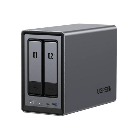 UGREEN NASync DXP2800 2-Bay NAS with Intel N100 Quad-Core CPU (Up to 3.4GHz) 8GB DDR5 2x M.2 PCIe Slots 2.5GbE Port 0 TB- DISKLESS NAS