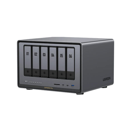 UGREEN NASync DXP6800 Pro 6-Bay Thunderbolt NAS w/ Intel 10-Core i5 CPU (Up to 4.40 GHz) 8GB DDR5 4x M.2 PCIe Slots 1x 2.5GbE 1x 10GbE 2 TBT4 SD 0 TB- DISKLESS NAS