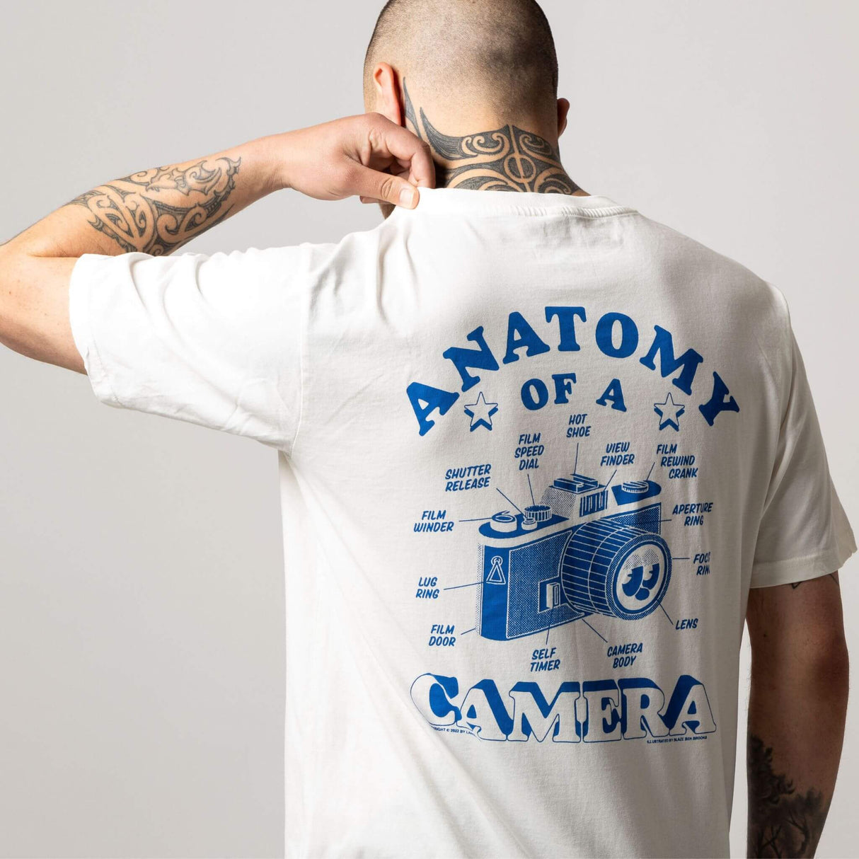 Anatomy Of A Camera T-Shirt Vintage White