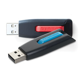 Verbatim 64GB Store 'n' Go V3 USB 3.0 Flash Drive 2pk Red Blue