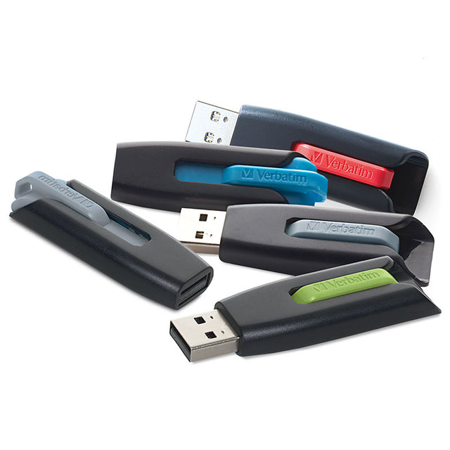 Verbatim 32GB Store 'n' Go V3 USB 3.0 Flash Drive 5pk Assorted MICROBAN