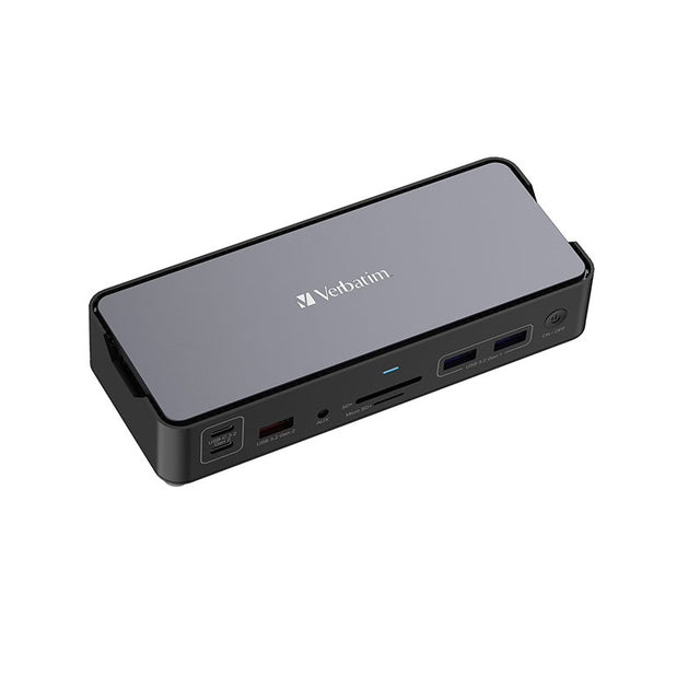 Verbatim USB-C Pro Docking Station 15-in-1 15 ports high-res HDMI and DisplayPorts outputs