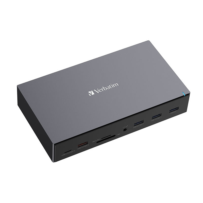 Verbatim USB-C Pro Docking Station 17-in-1 3 high-res HDMI outputs 2 DisplayPort outputs