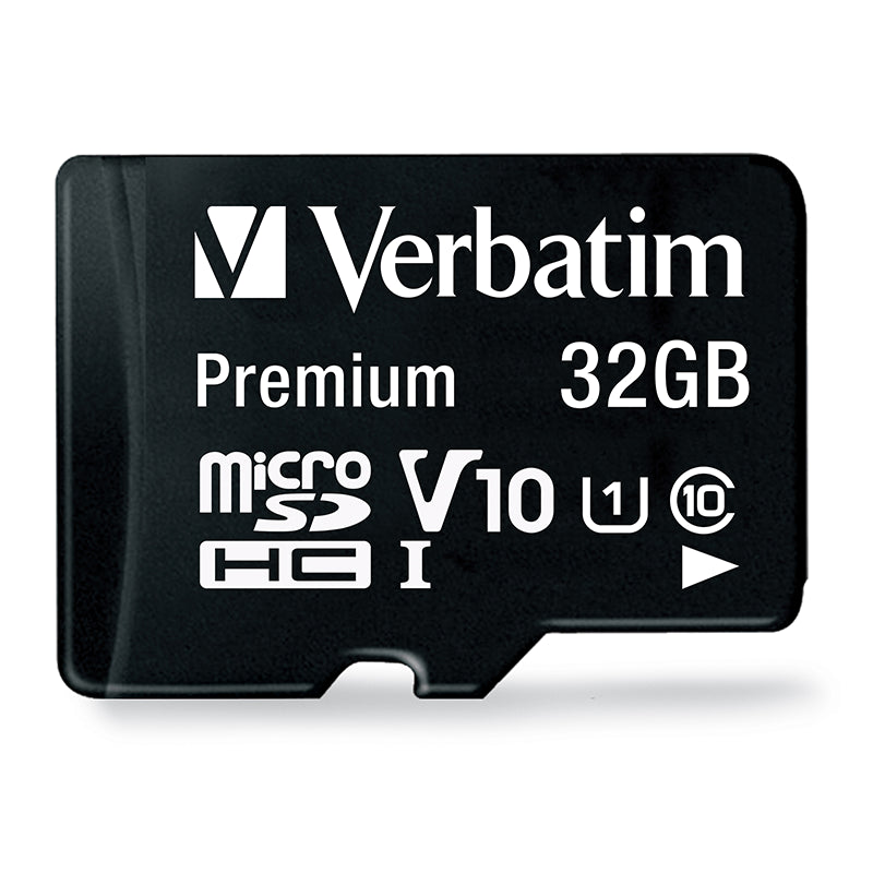 Verbatim Premium microSDHC Memory Card With Adapter UHS-1 Class 10 TAA 32GB