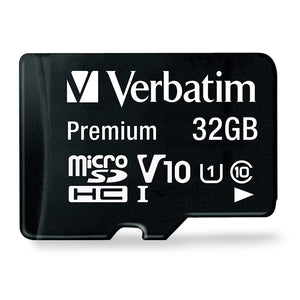 Verbatim Premium microSDHC Memory Card With Adapter UHS-1 Class 10 TAA 32GB
