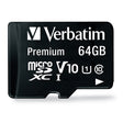 Verbatim Premium microSDXC Memory Card With Adapter UHS-1 Class 10 TAA 64GB
