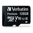 Verbatim Premium microSDXC Memory Card With Adapter UHS-1 Class 10 TAA 128GB