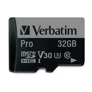 Verbatim Pro Memory Card with adapter microSDHC 600X UHS-1 Class 10 32GB