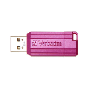 Verbatim Store Pinnstripe USB Flash Drive Pink 16GB