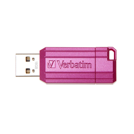 Verbatim Store Pinnstripe USB Flash Drive Pink 16GB