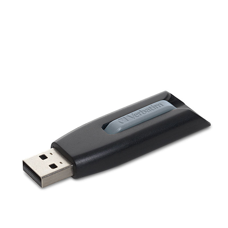 Verbatim Store n Go V3 Flash Drive 49168 256GB USB 3.2 Gray TAA