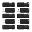 Verbatim Pinstripe USB Flash Drive Black 10PK Business pack 64GB