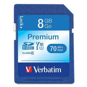 Verbatim Premium SDHC Memory Card 133X Class 10 TAA 8GB