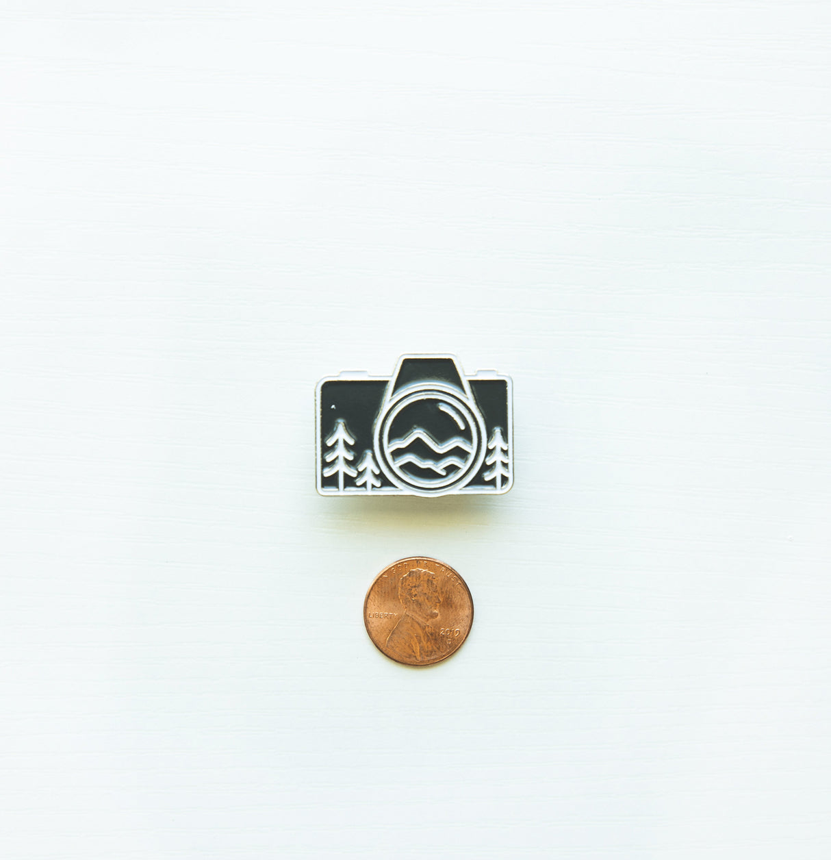 Camera Mountain Enamel Pin
