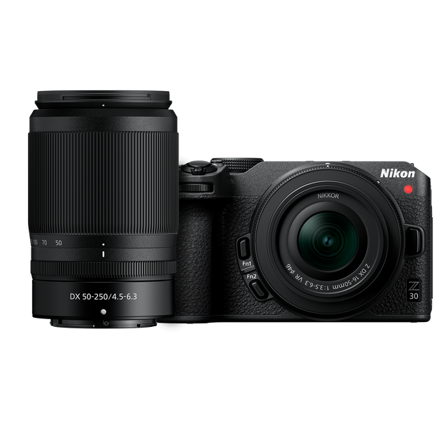 Nikon Z 30 Mirrorless Camera with NIKKOR Z DX 16-50mm f/3.5-6.3 VR and 50-250mm f/4.5-6.3 VR Lens Kit - Image 1
