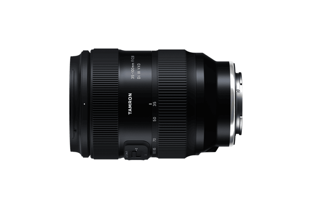 Tamron 35-100mm F/2.8 Di III VXD lens, top view