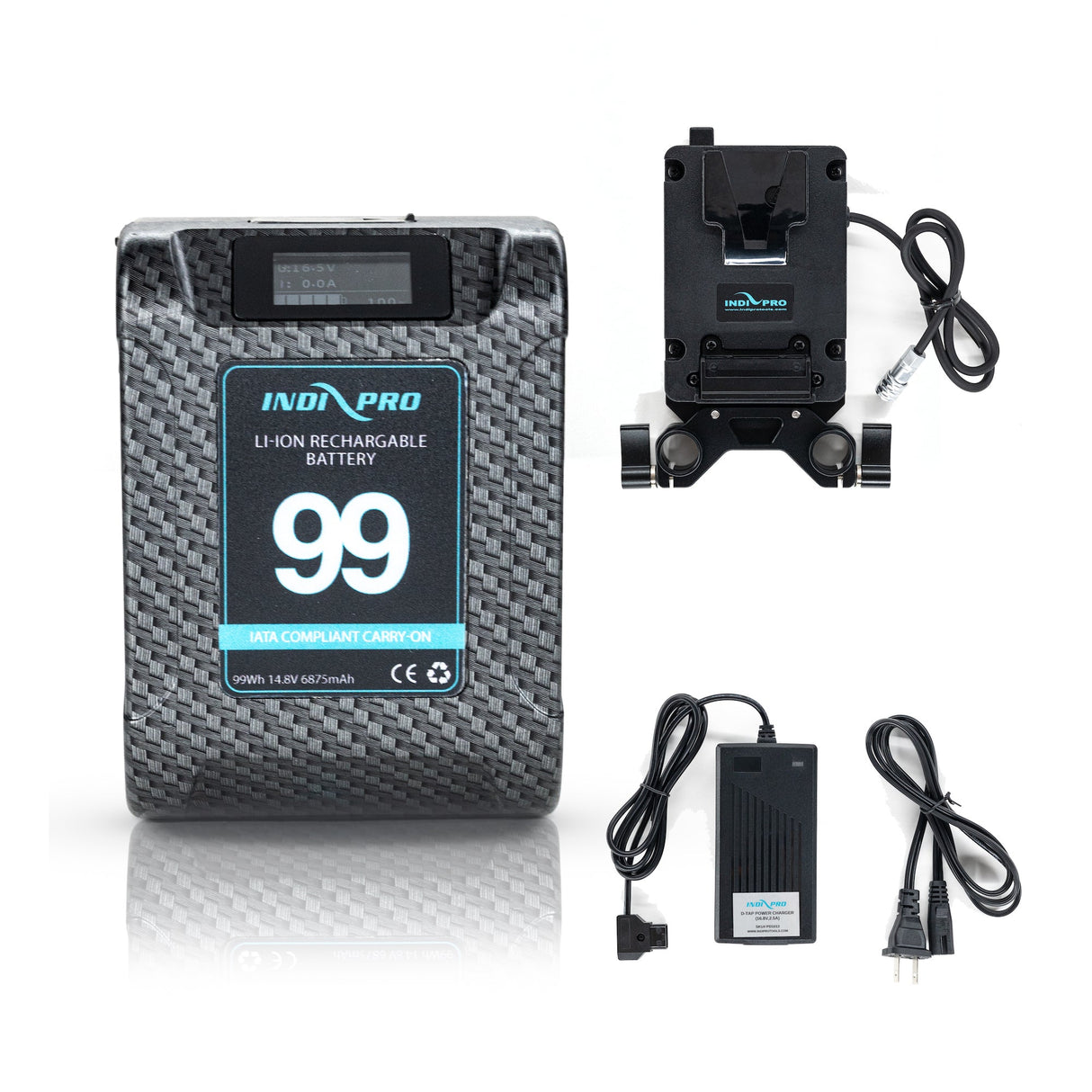 Alpha Series 99Wh V-Mount Li-Ion Battery (Carbon Fiber) BMPCC 4K/6K/6K Pro/6k G2 Kit