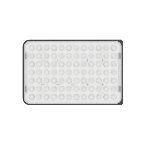 amaran Ace 25c RGBWW LED Light in Charcoal, front view of the LED panel