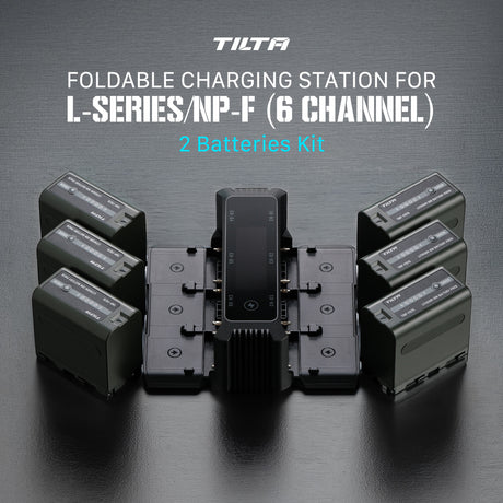 Tilta Foldable Charging Station for L-Series/NP-F Battery Kit (2 Batteries) - Black