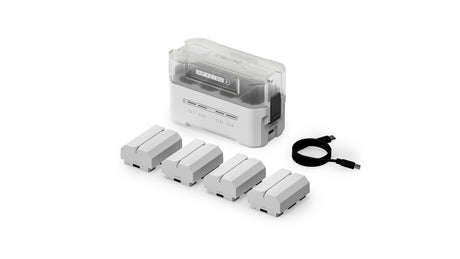 Tilta NP-FZ100 Charging Station Battery Kit (4 Batteries) - Off White (TBC-FZ100-B-OW)