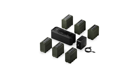 Tilta Foldable Charging Station for L-Series/NP-F Battery Kit (6 Batteries, US) - Black (TBC-NPF-BUS-B)
