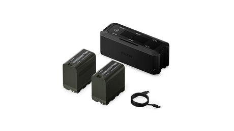 Tilta Foldable Charging Station for L-Series/NP-F Battery Kit (2 Batteries) - Black (TBC-NPF-A-B)