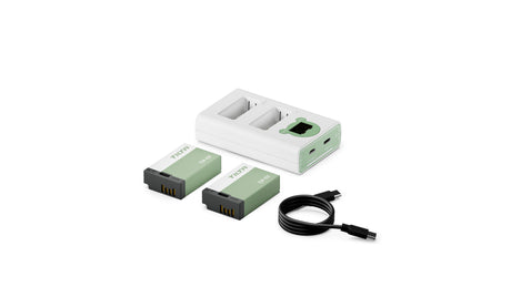 Tilta LP-E17 Charging Station Battery Kit (2 Batteries) - Ash Green (TBC-E17-A-AG)