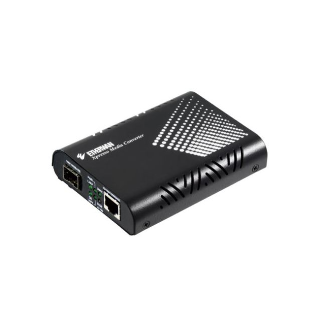 EtherWAN 10/100/1000BASE-TX to 100/1000BASE-X Dual Rate SFP Media Converter