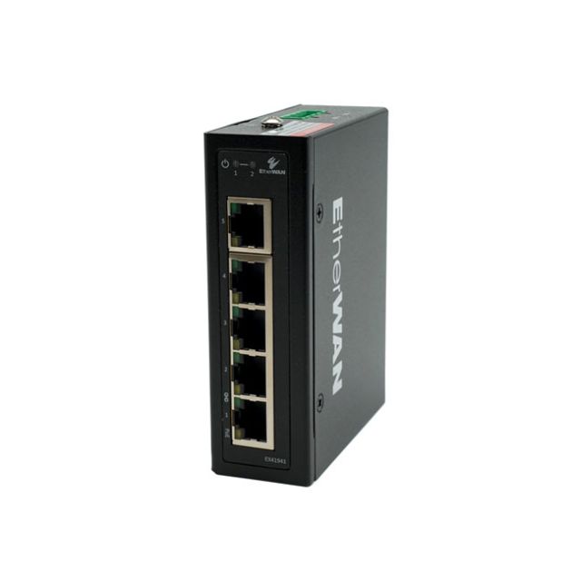 EtherWAN EX41941Hardened Unmanaged 4-Port Gigabit PoE & 1-Port Gigabit RJ45 Ethernet Switch