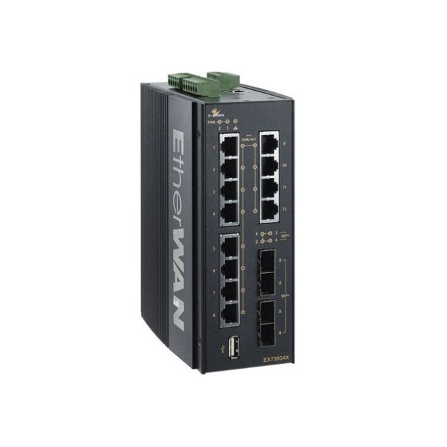 EtherWAN 8-Port 10/100/1000BASE-T + 4 1G/10G SFP+ Ports