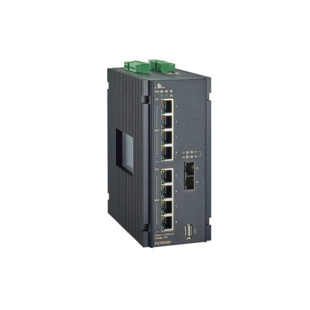 EtherWAN Hardened Managed LL3 Gigabit Ethernet PoE Switch with 8x Gigabit PoE Ports & 2x 100/1000Base SFP Ports