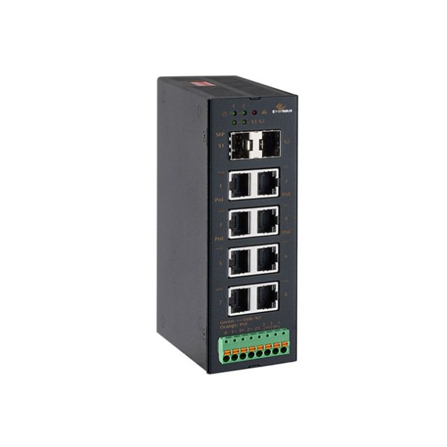 EtherWAN Hardened Unmanaged 8-Port Gigabit POE Switch