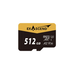 Exascend UHS-I microSD card, V30 512GB Memory Card