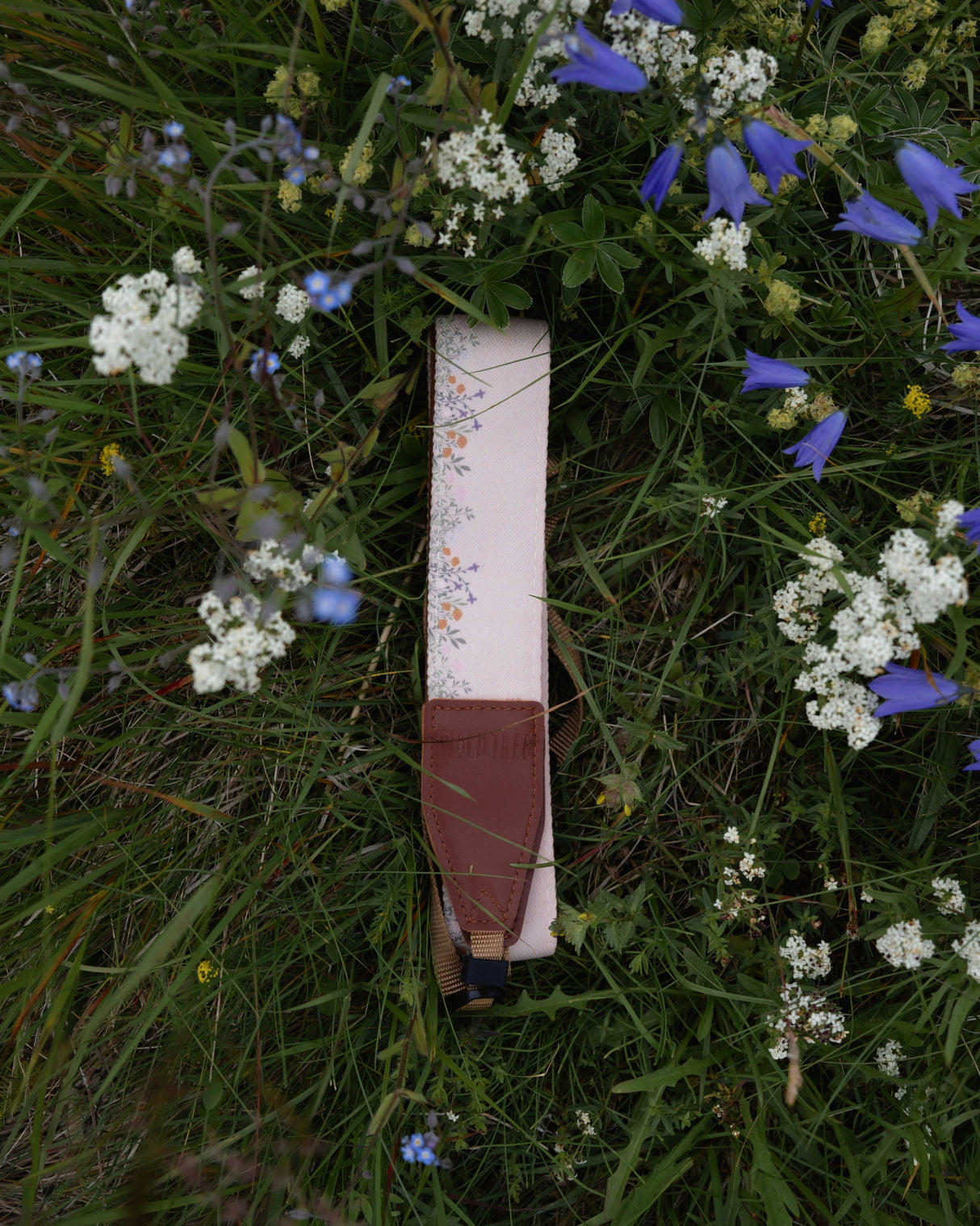 Flower Field Tan Camera Strap