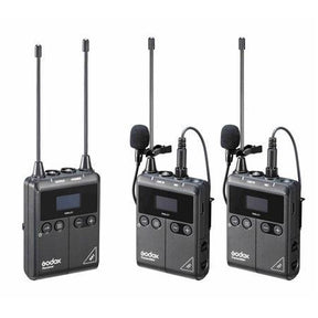 Godox WMicS1 Kit 2 Two-Person Camera-Mount Wireless Omni Lavalier Microphone System for Mirrorless/DSLR Cameras (514 to 596 MHz) | PROCAM