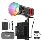 GVM PL60C Waterproof External 60W RGB Flashlight with Battery