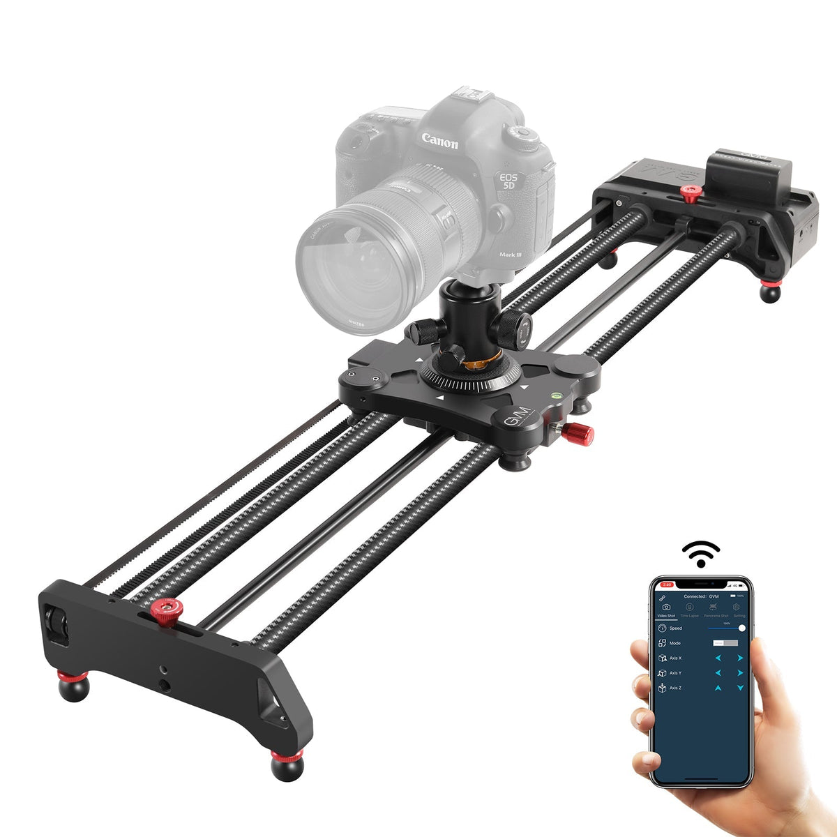 GVM SLIDER-80 Wireless Professional Carbon Fiber Motorized Camera Slid ...