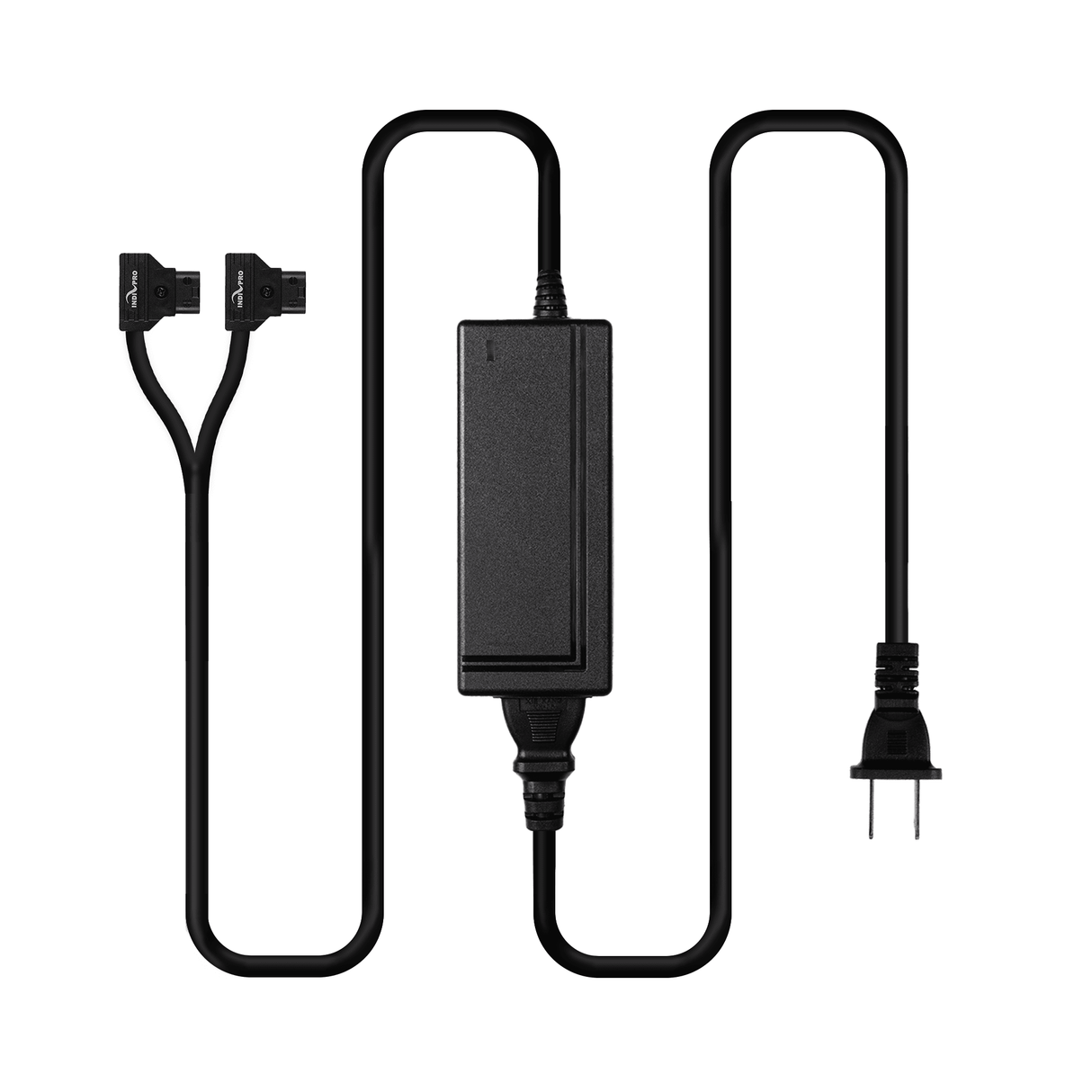 Indipro 12V A/C Power Supply to Dual Male D-Tap Outputs (8')