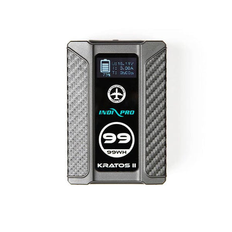 Indipro 2x Kratos 99Wh V-Mount Li-Ion Batteries and Dual V-Mount Battery Charger Kit