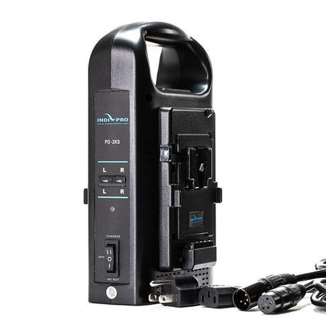 Indipro 2x Kratos 99Wh V-Mount Li-Ion Batteries and Dual V-Mount Battery Charger Kit